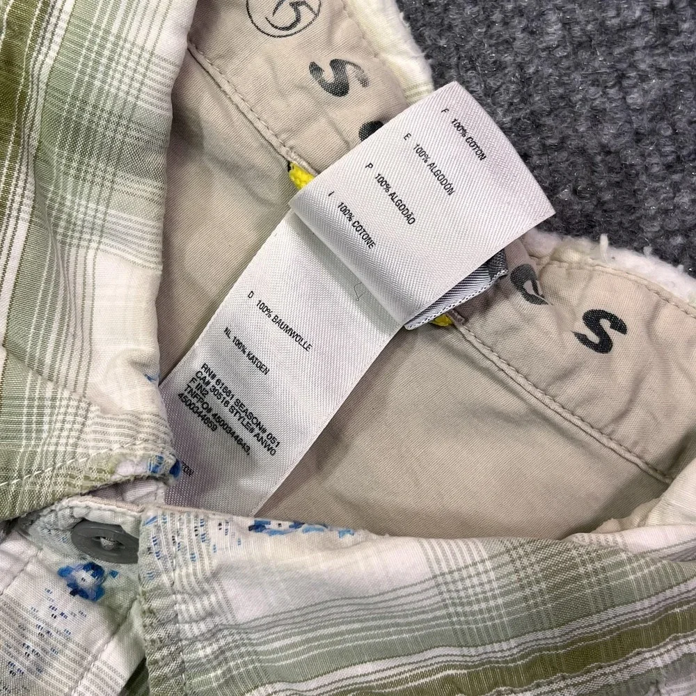 The North Face A5 Shirt Mens Large Green Plaid Button Front Short Sleeve Casual